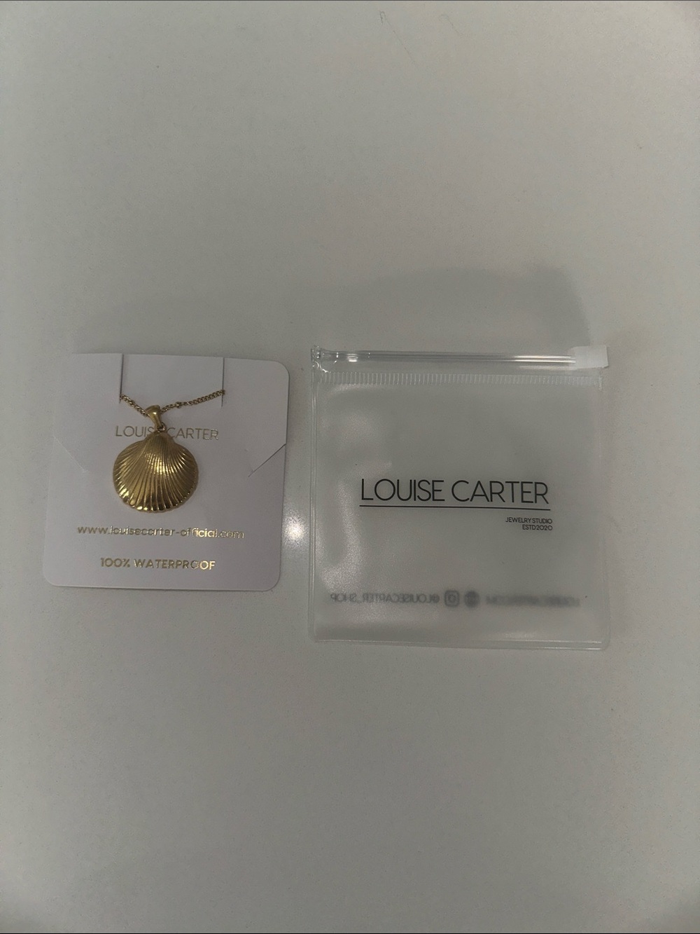 NEW Louise Carter “Destin” gold shell chain boho layering necklace - Picture 8 of 8